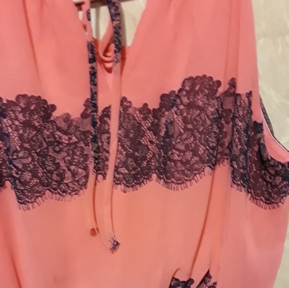 Sleeveless Chiffon Coral Maxi Dress - Picture 4 of 4